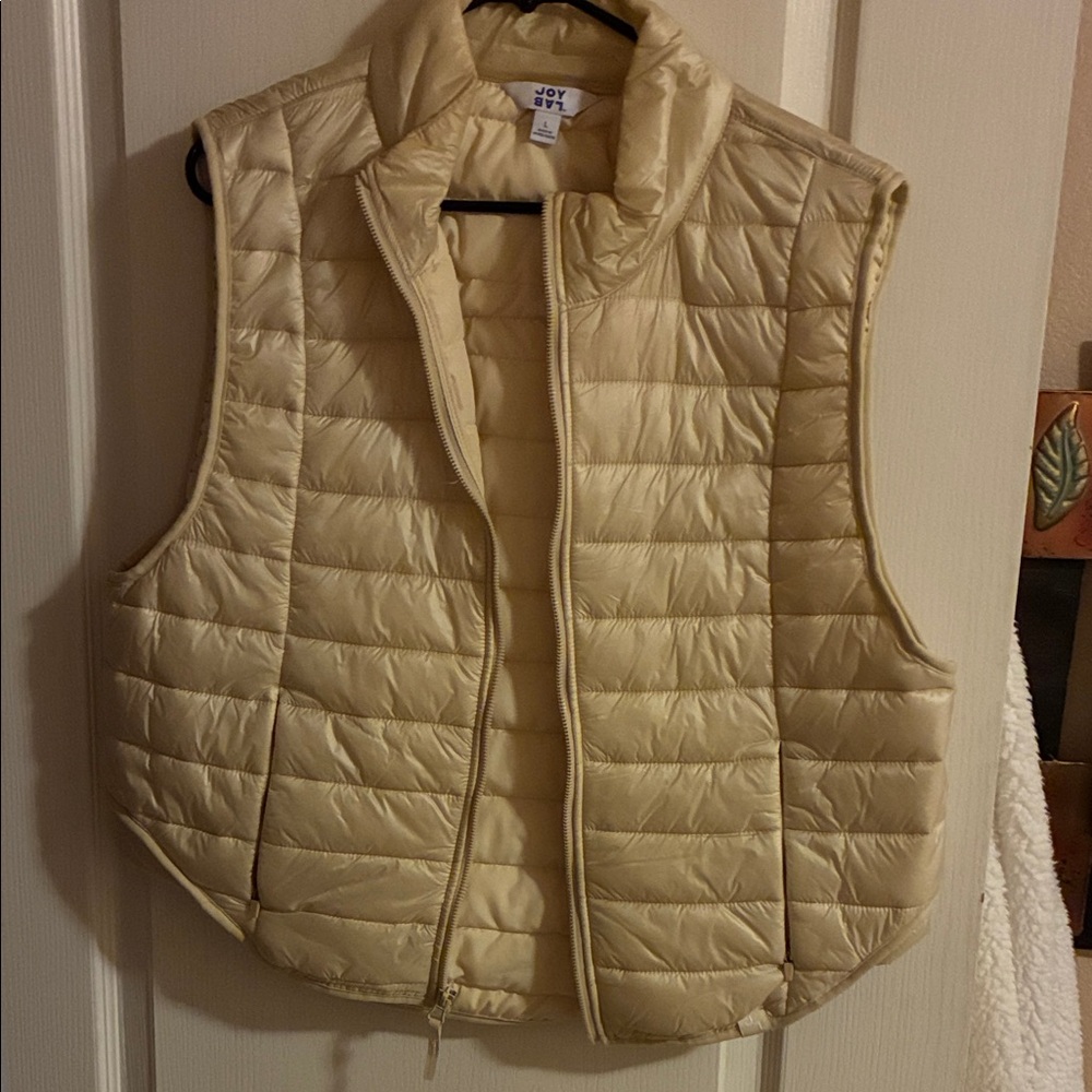 JoyLab Beige Quilted Women's Vest